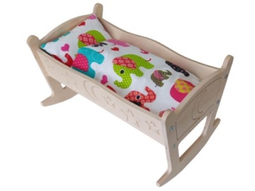 KOŁYSKA dla lalki POŚCIEL 3 el KOŁYSKA GRAWEROWANA