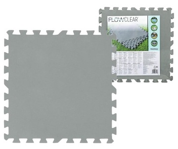PRAKTYCZNA MATA PIANKA PUZZLE 9 szt. DO BASENU 50x50 cm. - BESTWAY 58639