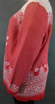 Sweter czerwono biały świąteczny Sheego roz. 56/58