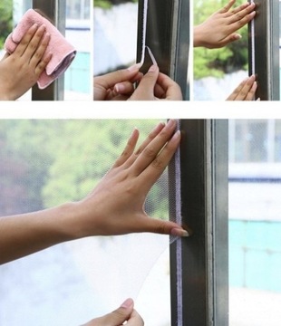 ОКОННАЯ МОСКИТНАЯ СЕТКА 150 X 200 см, ЧЕРНАЯ В КОМПЛЕКТЕ НА ЗАЛИВКЕ