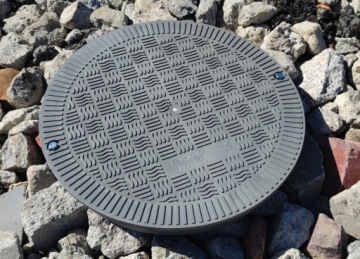 Крышка ПП для гладкой трубы Ø400, люк, крышка закрытого колодца А15