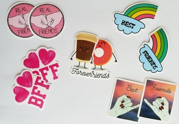 НАКЛЕЙКИ MIX FRIENDS ДЛЯ ВЕЛОСИПЕДА, СКЕЙТБОРДА 50 шт.