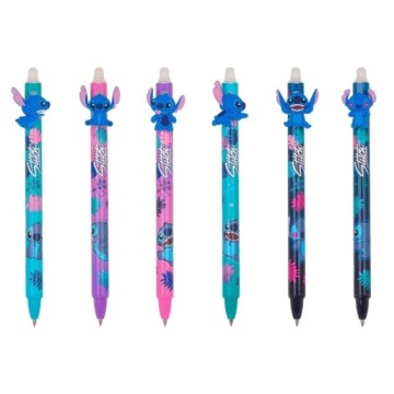 ZESTAW SZEŚĆ DŁUGOPISÓW STITCH WYMAZYWALNE NIEBIESKIE COLORINO COOLPACK