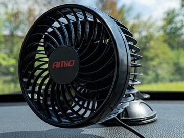 GRATISY# AMiO WIATRAK SAMOCHODOWY WENTYLATOR DO AUTA 12V