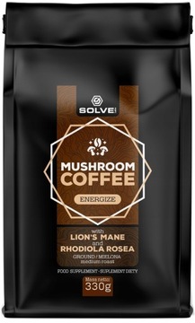 Solvelabs GRZYBOWA KAWA ARABICA Z SOPLÓWKĄ JEŻOWATĄ I RÓŻEŃCEM GÓRSKIM 330g