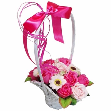 Букет-корзина из мыльных цветов АРОМАТНЫЙ УНИКАЛЬНЫЙ ПОДАРОК ​​ПОДАРОК ​​ДЛЯ ЖЕНЩИНЫ