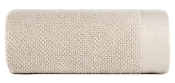 Ręcznik 70x140 beżowy z efektem ryżowym frotte