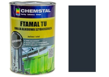 FARBA EMALIA SZYBKOSCHNĄCA DO METALU STALI ŻELIWA MASZYN ANTRACYT 7016