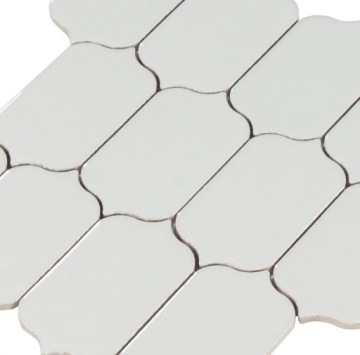 ФРАНЦУЗСКАЯ АРАБЕСКА мозаика, белая керамика, ГЛЯНЕЦ