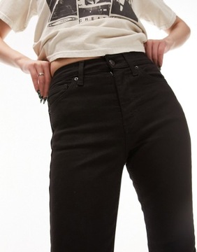 Topshop Petite Jamie Czarne jeansy W26/L28