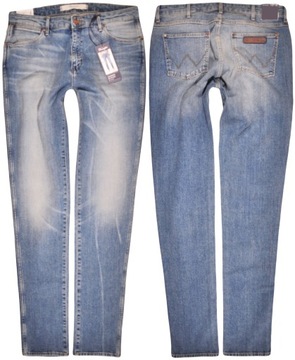 WRANGLER spodnie TAPERED blue BOYFRIEND _ W28 L32