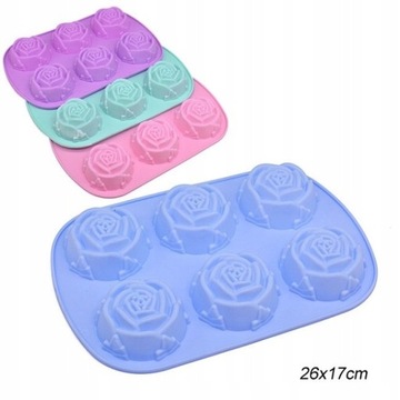 СИЛИКОНОВАЯ ФОРМА ДЛЯ КЕКСОВ, СВЕЧЕЙ, МЫЛА, РОЗ