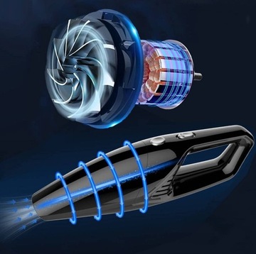 Мощный ручной автомобильный пылесос для автомобилей 120 Вт Turbo Powerful
