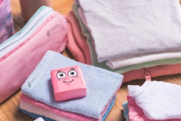 Набор штампов на одежду + скотч + этикетки для детской комнаты детского сада.