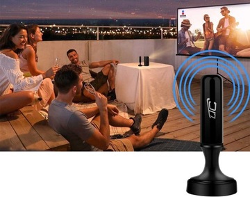 MOCNA ANTENA AKTYWNA POKOJOWA DVBT2 TV FHD 4K MUX-8 LTE WZMACNIACZ MAGNES