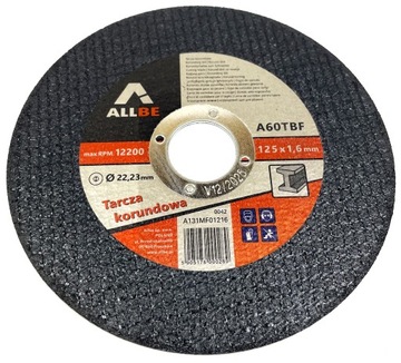 ДИСКИ ДЛЯ РЕЗКИ МЕТАЛЛА 125 x 1,6 ММ СТАЛЬНЫЕ ПРОЧНЫЕ ДИСКИ ДЛЯ РЕЗКИ МЕТАЛЛА