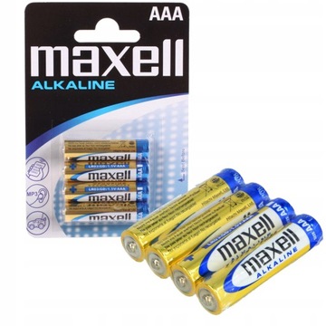Щелочные батарейки LR03 AAA 1,5 В MAXELL 4шт x2