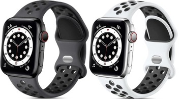 Zestaw 2x PASEK SILIKONOWY DO APPLE WATCH 1 2 3 4 5 6 7 8 9 SE 38mm 40mm