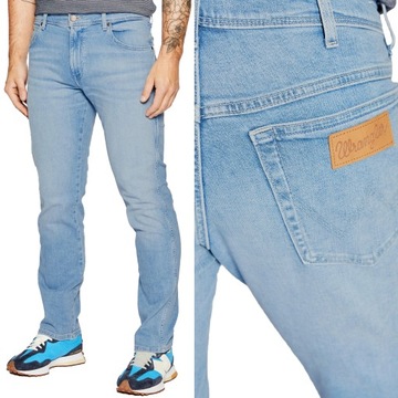 WRANGLER Texas męskie jasne spodnie jeans Niebieski W34 L32