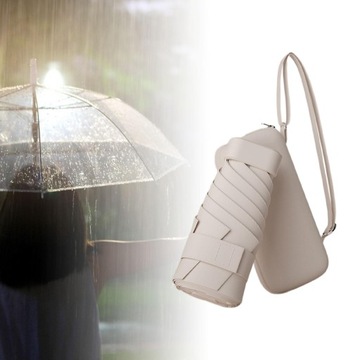 Дорожный зонт Водонепроницаемый мини-зонт бежевого цвета