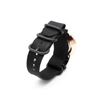 Pasek do zegarka NATO Ring Black 24mm wzór #1