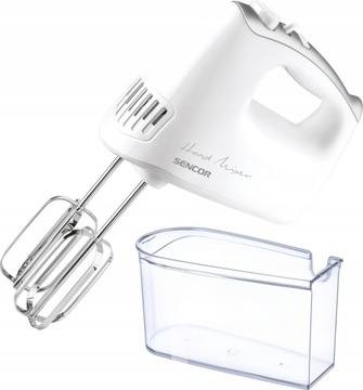 Ручной миксер SENCOR белый, 3 насадки, 5 режимов, 500 Вт