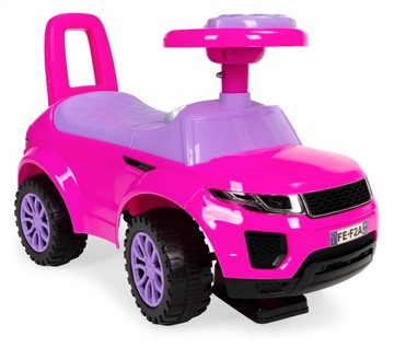 Jeździk dla dzieci pchacz auto Range Rover dźwięki różowy dla dziewczynki