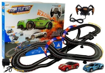 Závodní dráha 1:43 2 Autka Top Turbo Světla 7,6 m dlouhá