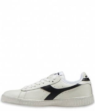 12767p39. DIADORA GAME L LOW WAXED WHITE BLACK BUTY MĘSKIE 46