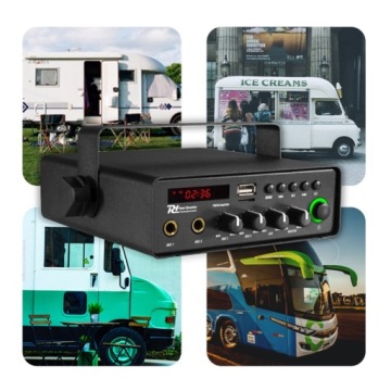 Уличные динамики IP56, усилитель 12 В, комплект микрофонов