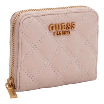 GUESS PORTFEL DAMSKI GIULLY SLG SMALL ZIP BEŻOWY