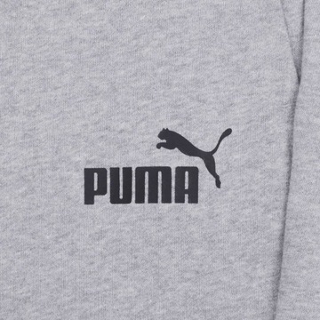 Męskie Spodnie Dresowe Puma Bawełniane Prosta Nogawka Szare r. 4XL