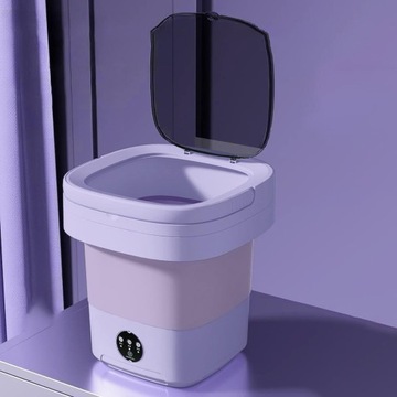 МИНИ-СКЛАДНАЯ СТИРАЛЬНАЯ МАШИНА ДЛЯ БЕЛЬЯ И НОСКОВ БОЛЬШОЙ ОБЪЕМОМ 11 Л С КОРЗИНАМИ