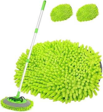 ШВАБРА ДЛЯ МОЙКИ АВТОМОБИЛЯ С ДЛИННОЙ РУЧКОЙ И МИКРОФИБРОВОЙ, ТЕЛЕСКОПИЧЕСКАЯ 54-110СМ