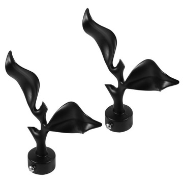 Концы карнизов Черные шторы Хрустальные ручки