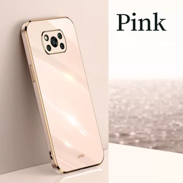 Чехол для телефона с квадратной золотой рамкой для Xiaomi Mi Poco X3 Pro