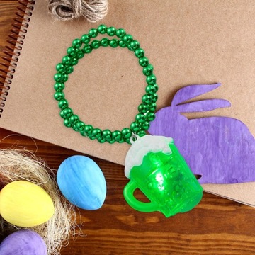 СТ. Ожерелье из бисера на день Святого Патрика, нарядные аксессуары для костюма, пивная кружка