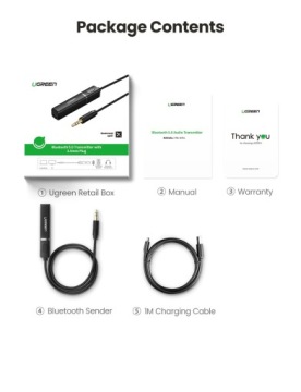 АДАПТЕР AUX BLUETOOTH 5.0 UGREEN Qualcomm aptX