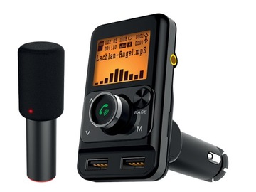 1 szt. PS Transmiter FM LTC Bluetooth BT, z mikrofonem Karaoke 2xUSB 1+2,4