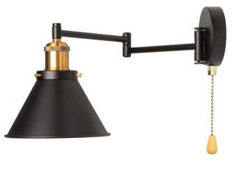 Kinkiet regulowany wysuwany łańcuszek Antic Brass