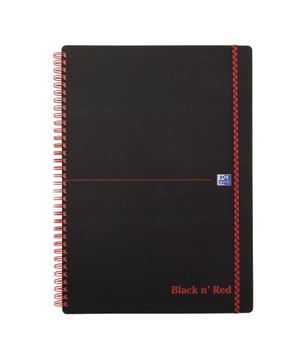 Kołozeszyt Oxford Black N'Red A4/70 kratka