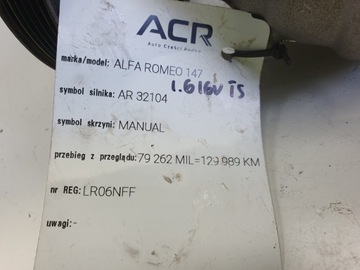 ALFA ROMEO 147 1.6 16V TS ČERPADLO SERVA 46737907