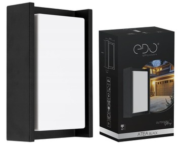 EDO Kinkiet Zewnętrzny Lampa ogrodowa ATEA Elewacyjna LED E27 Czarny IP44