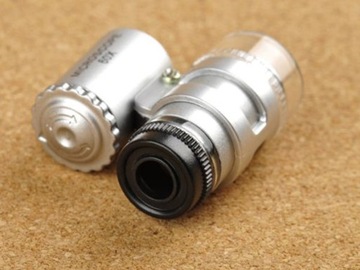 УВЕЛИЧИТЕЛЬНЫЙ МИКРОСКОП ДЛЯ ЮВЕЛИРНЫХ ИЗДЕЛИЙ 60x 2 LED ПРОФЕССИОНАЛЬНЫЙ