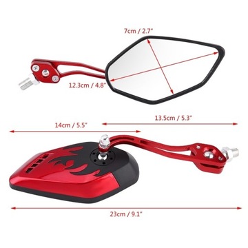 ТЮНИНГ ЗЕРКАЛ МОТОР QAD FLAME M8 M10