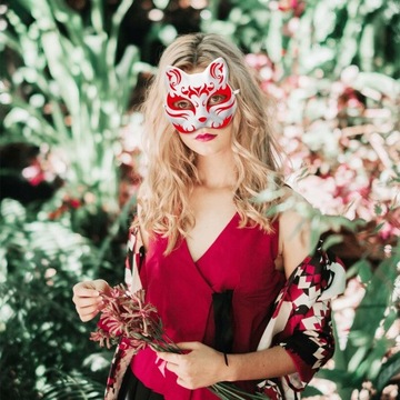 Therian Mask White Cat Товары для выпускного вечера 10 шт.