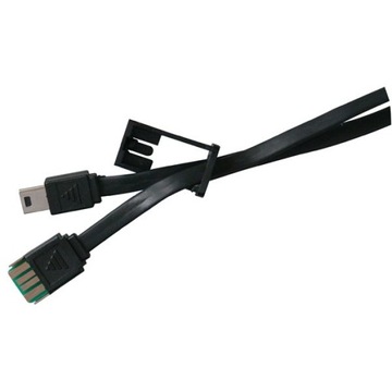 USB-кабель с логотипом (2.0), USB A M - microUSB (M), 0,3 м, черный, блистер