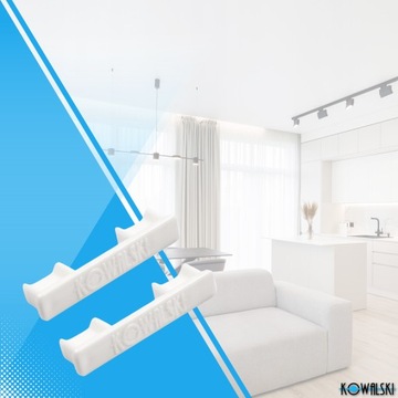 ЗАГЛУШКА КОВАЛЬСКОГО ДЛЯ АЛЮМИНИЕВЫХ РЕЛЬСОВ ОДНОПОЛЕЙНАЯ ДВУХПУСОВАЯ БЕЛАЯ 2 ШТ.