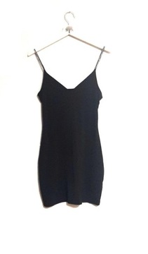 863. H&M czarna sukienka mini na ramiączkach S/M