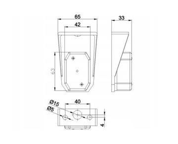 Габаритный фонарь с кронштейном для габаритных прицепов